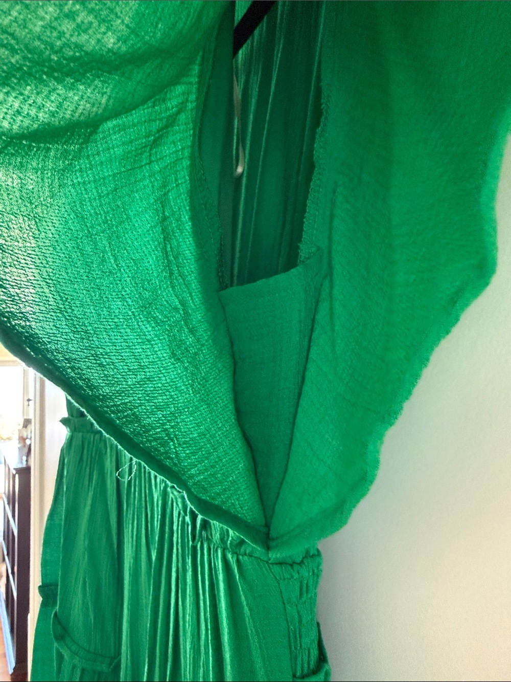 Emerald Tiered V-Neck Maxi Dress by - Picture 5 of 5